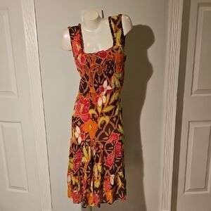 Floral Sleeveless Dress - Multicolor